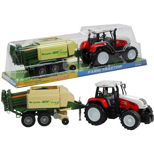 Lean Sport Duży Traktor z Przyczepą Maszyna Rolnicza 65 cm