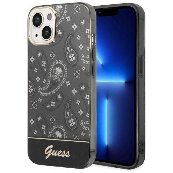 Guess Etui Guess do iPhone 14 Plus 6,7" czarny/black hardcase Bandana Paisley