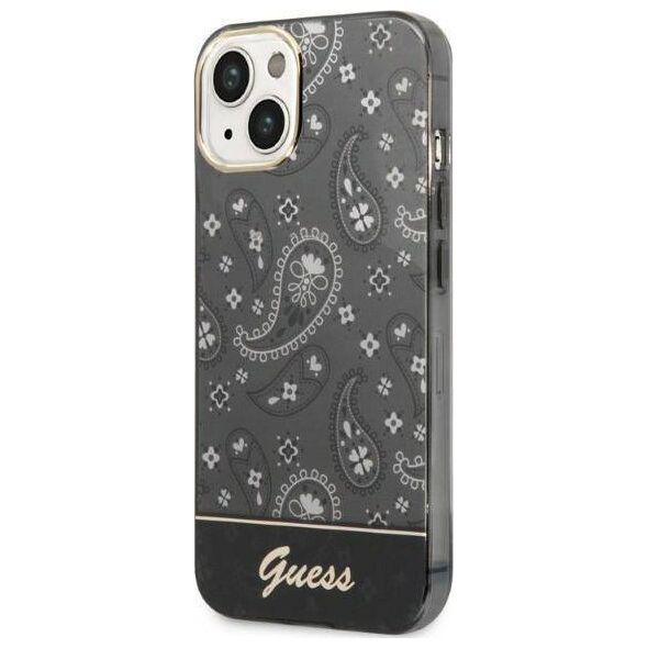 Guess Etui Guess do iPhone 14 Plus 6,7" czarny/black hardcase Bandana Paisley
