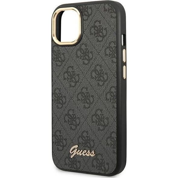 Guess Etui Guess do iPhone 14 Plus 6,7" czarny/black hard case 4G Vintage Gold Logo