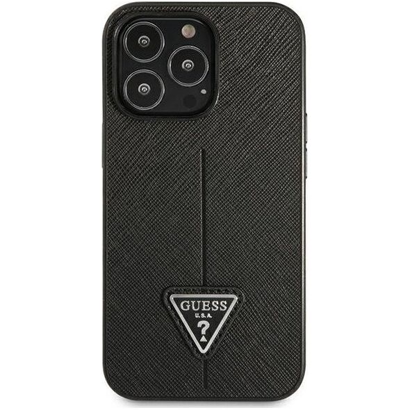 Guess Etui Guess do iPhone 14 Pro 6,1" czarny/black hardcase SaffianoTriangle Logo