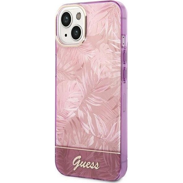 Guess Etui Guess do iPhone 14 Plus 6,7" różowy/pink hardcase Jungle Collection