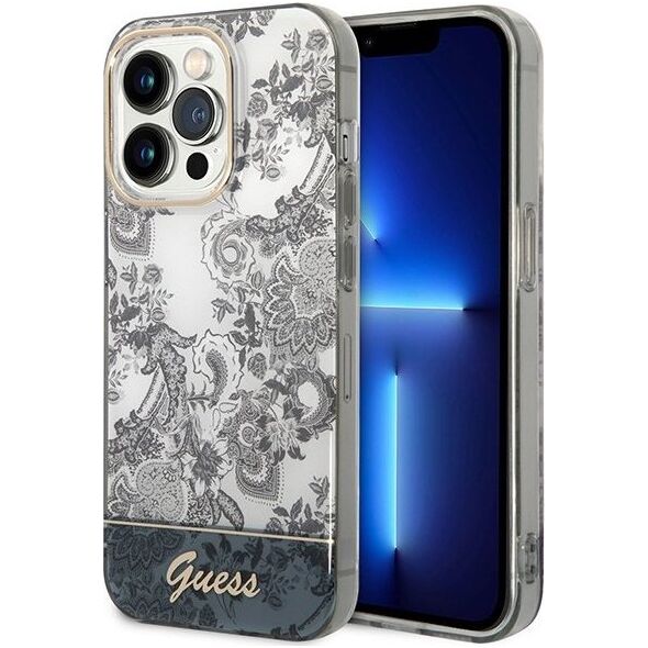 Guess Etui Guess do iPhone 14 Pro Max 6,7" szary/grey hardcase Porcelain Collection