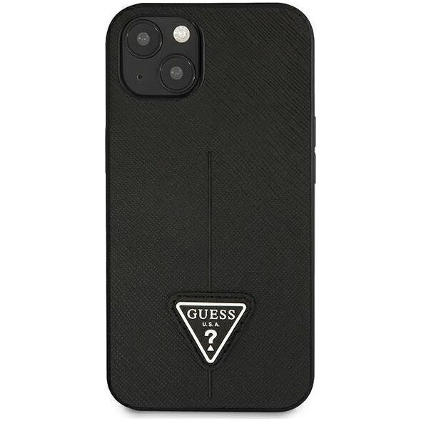 Guess Etui Guess do iPhone 13 mini 5,4" czarny/black hardcase SaffianoTriangle Logo
