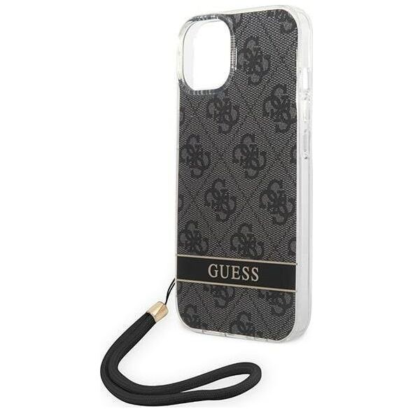 Guess Etui Guess do iPhone 14 Plus 6,7" czarny/black hardcase 4G Print Strap