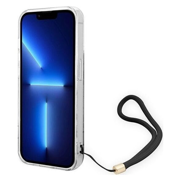 Guess Etui Guess do iPhone 14 Pro Max 6,7" czarny/black hardcase 4G Print Strap