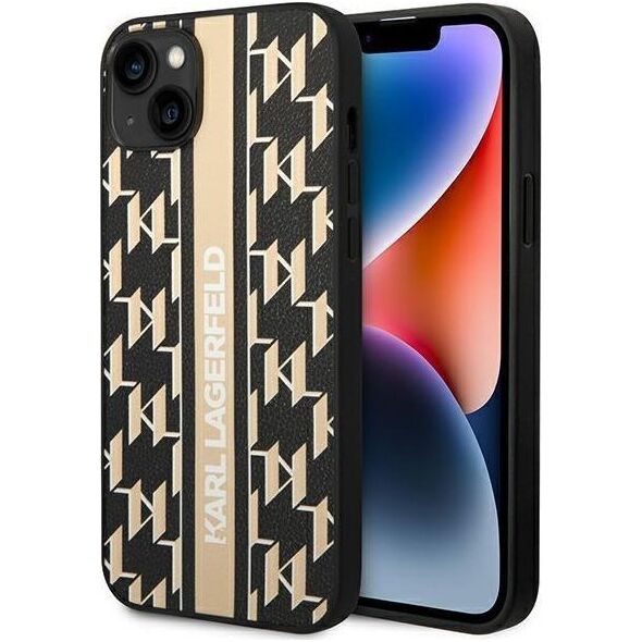 Karl Lagerfeld Etui Karl Lagerfeld do iPhone 14 Plus 6,7" hardcase brązowy/brown Monogram Stripe