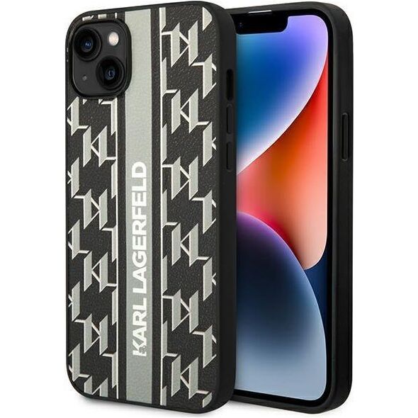 Karl Lagerfeld Etui Karl Lagerfeld do iPhone 14 Plus 6,7" hardcase szary/grey Monogram Stripe