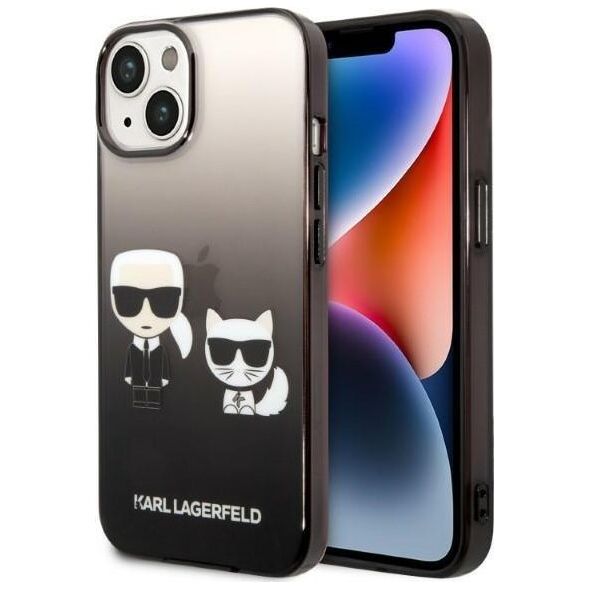 Karl Lagerfeld Etui Karl Lagerfeld do iPhone 14 Plus 6,7" hardcase czarny/black Gradient Ikonik Karl & Choupette