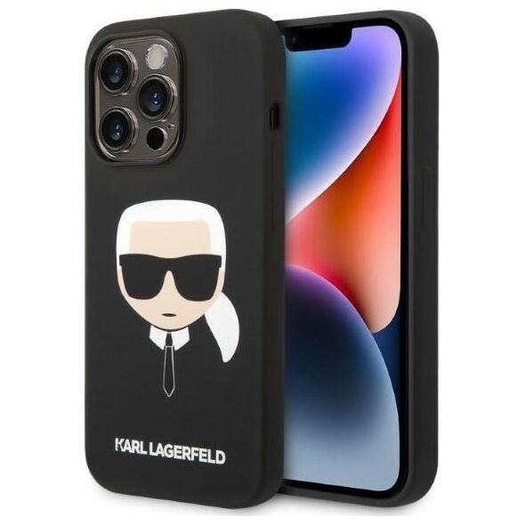 Karl Lagerfeld Etui Karl Lagerfeld do iPhone 14 Pro 6,1" hardcase czarny/black Silicone Karl`s Head Magsafe