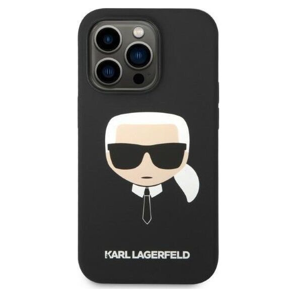 Karl Lagerfeld Etui Karl Lagerfeld do iPhone 14 Pro 6,1" hardcase czarny/black Silicone Karl`s Head Magsafe