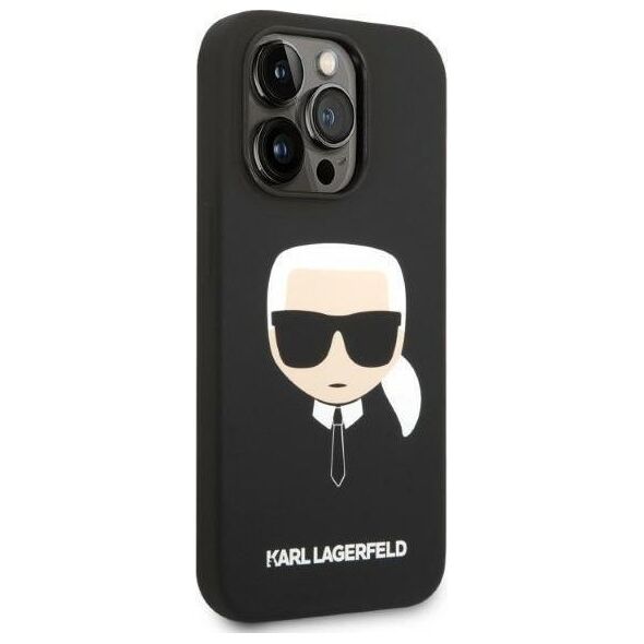 Karl Lagerfeld Etui Karl Lagerfeld do iPhone 14 Pro 6,1" hardcase czarny/black Silicone Karl`s Head Magsafe