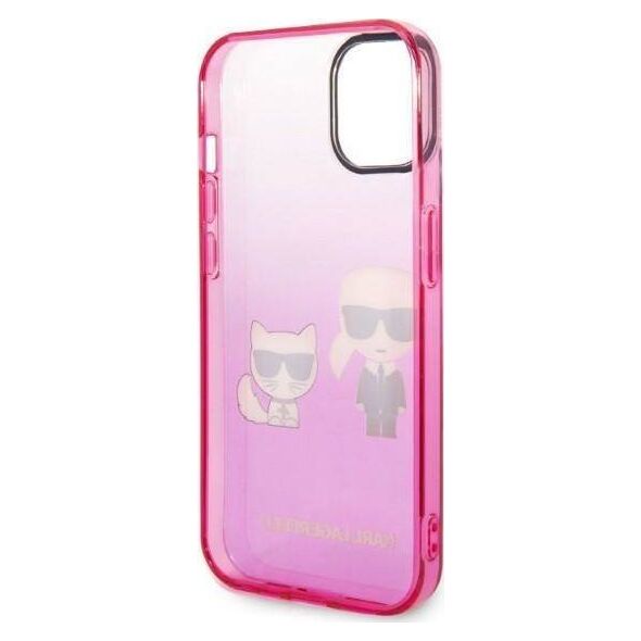 Karl Lagerfeld Etui Karl Lagerfeld do iPhone 14 Plus 6,7" hardcase różowy/pink Gradient Ikonik Karl & Choupette