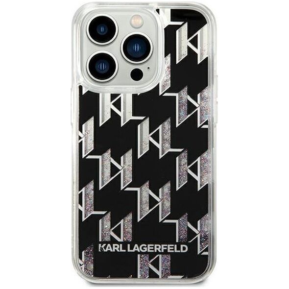 Karl Lagerfeld Etui Karl Lagerfeld do iPhone 14 Pro 6,1" hardcase czarny/black Liquid Glitter Monogram