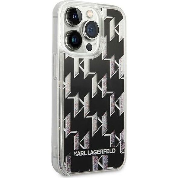Karl Lagerfeld Etui Karl Lagerfeld do iPhone 14 Pro 6,1" hardcase czarny/black Liquid Glitter Monogram