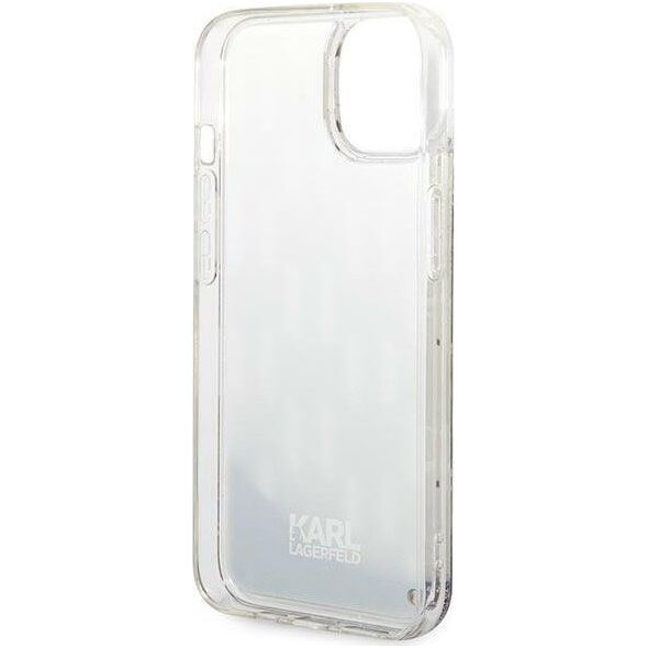 Karl Lagerfeld Etui Karl Lagerfeld do iPhone 14 6,1" hardcase srebrny/silver Liquid Glitter Monogram