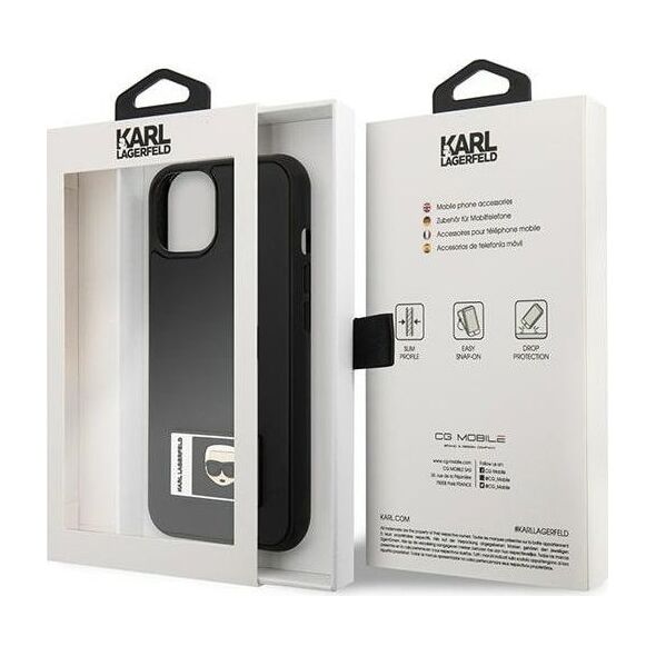 Karl Lagerfeld Etui Karl Lagerfeld do iPhone 13 mini 5,4" czarny/black hardcase Ikonik Patch