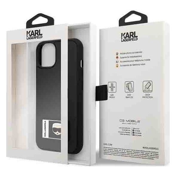 Karl Lagerfeld Etui Karl Lagerfeld do iPhone 13 6,1" czarny/black hardcase Ikonik Patch