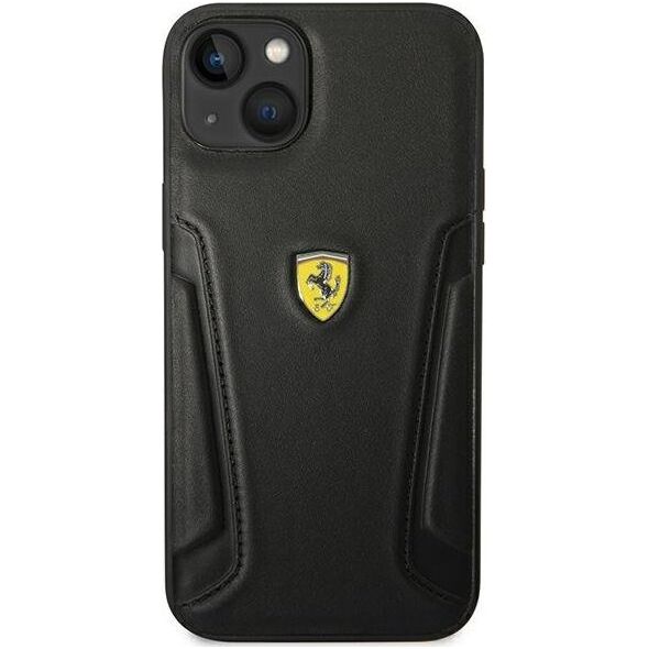 Ferrari Etui Ferrari do iPhone 14 Plus 6,7" czarny/black hardcase Leather Stamp Sides