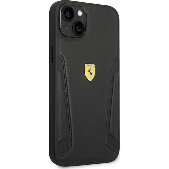 Ferrari Etui Ferrari do iPhone 14 Plus 6,7" czarny/black hardcase Leather Stamp Sides