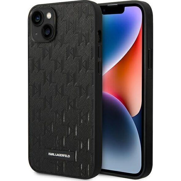Karl Lagerfeld Etui Karl Lagerfeld do iPhone 14 Plus 6,7" hardcase czarny/black Saffiano Mono Metal Logo