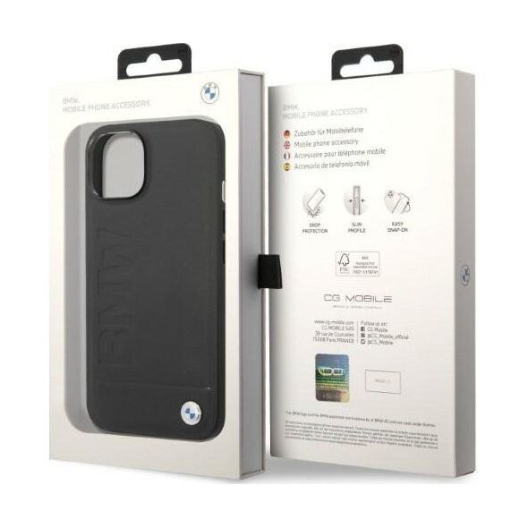 BMW Etui BMW do iPhone 14 6,1" czarny/black hardcase Signature Logo Imprint Magsafe