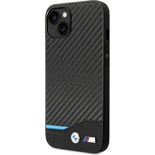 BMW Etui BMW do iPhone 14 Plus 6,7" czarny/black Leather Carbon