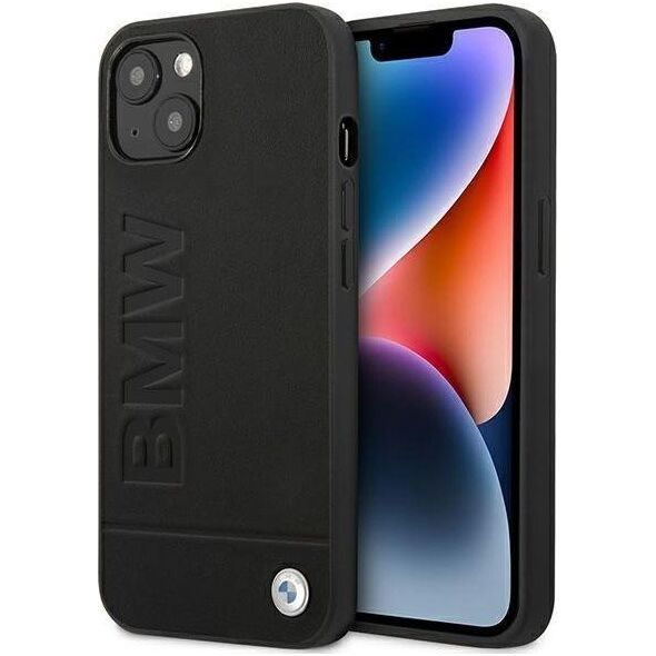 BMW Etui BMW do iPhone 14 Plus 6,7" czarny/black Leather Stamp