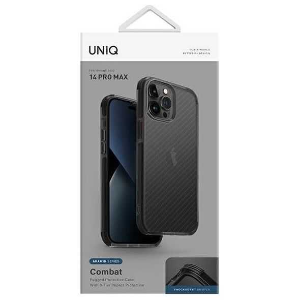 Uniq UNIQ etui Combat do iPhone 14 Pro Max 6,7" czarny/carbon black