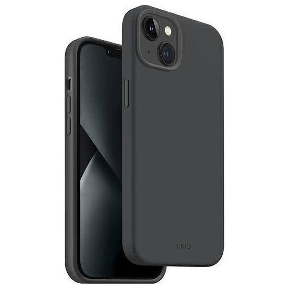 Uniq UNIQ etui Lino Hue do iPhone 14 Plus 6,7" Magclick Charging szary/charcoal grey
