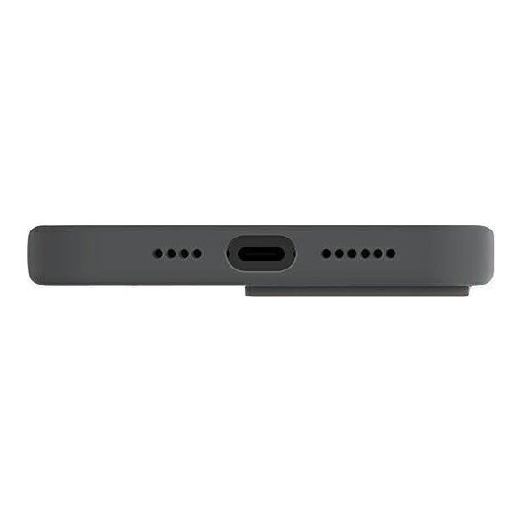 Uniq UNIQ etui Lino Hue do iPhone 14 Plus 6,7" Magclick Charging szary/charcoal grey