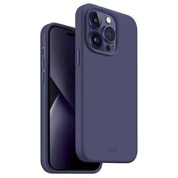 Uniq UNIQ etui Lino do iPhone 14 Pro Max 6,7" purpurowy/purple fig