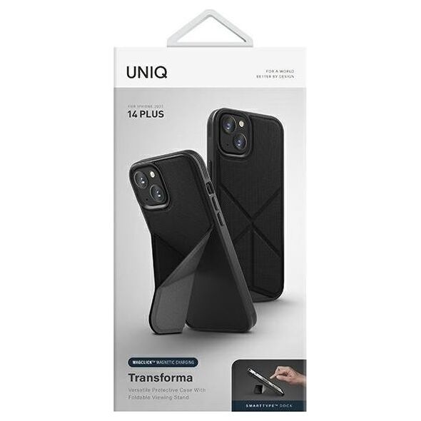 Uniq UNIQ etui Transforma do iPhone 14 Plus 6,7" Magclick Charging czarny/ebony black