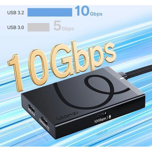 HUB Rozdzielacz 4w1 USB TYPE-C na 1x HDMI 4K 3x USB-C PD3.0 10Gbps / Ulanzi H1
