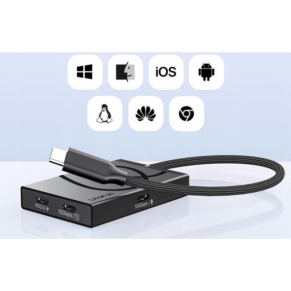 HUB Rozdzielacz 4w1 USB TYPE-C na 1x HDMI 4K 3x USB-C PD3.0 10Gbps / Ulanzi H1