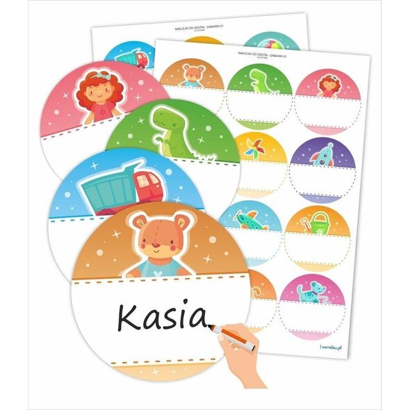 LearnHow Naklejki do szatni - Zabawki 24szt