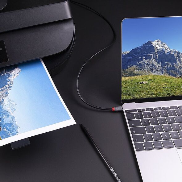 Lindy Lindy 2m USB 3.2 Typ C an B Kabel, Anthra Line