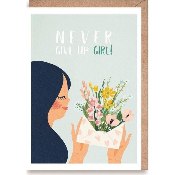 Cardie Kartka Never Give Up, Girl!, eko koperta
