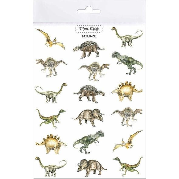 Mama Maluje Tatuaże zmywalne Dinozaury