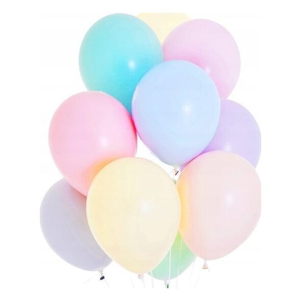 PartyDeco Balony lateksowe 27cm wytrzymałe pastelowe 10szt