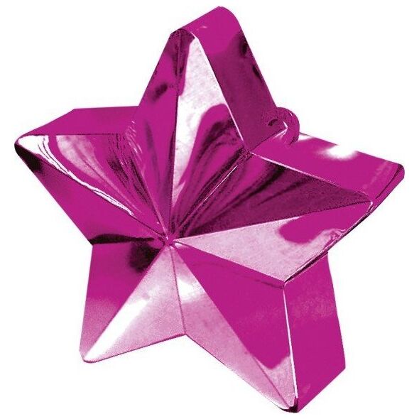 AMSCAN Obciążnik ciężarek do balonów gwiazda magenta 150g