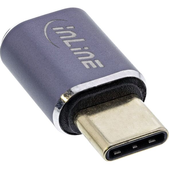 Adapter USB InLine InLine® USB4 Adapter, USB Type-C male/female, aluminium, grey