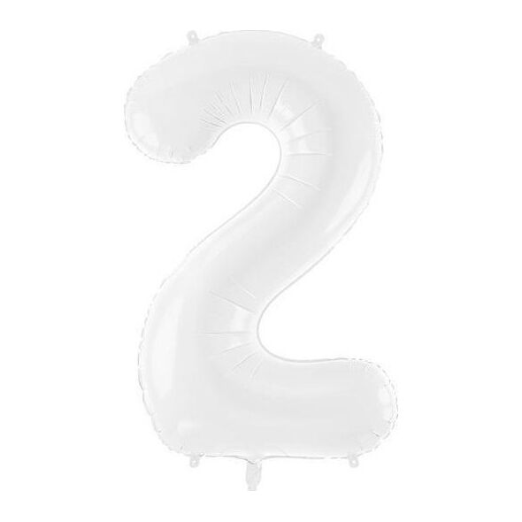 PartyDeco Balon foliowy 2 86cm biały