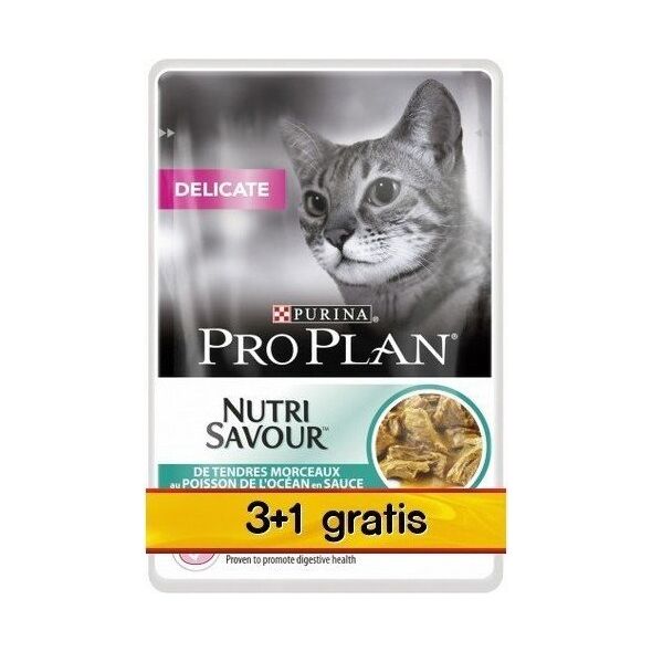 PURINA NESTLE Purina Pro Plan Delicate Ryba 85g 3+1