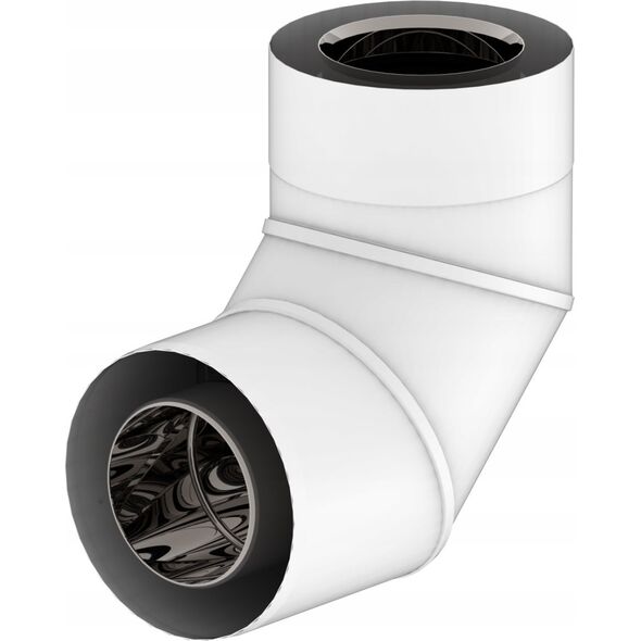 SpiroFlex 80/125 kolano dwuścienne 90 białeKOLANO 2-SCIENNE BIALE 90