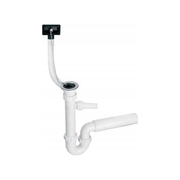 Syfon McAlpine Syfon zlewozmywakowy rurowy 11/2x50mm z podłączeniem pralki lub zmywarki ,spust z przelewem