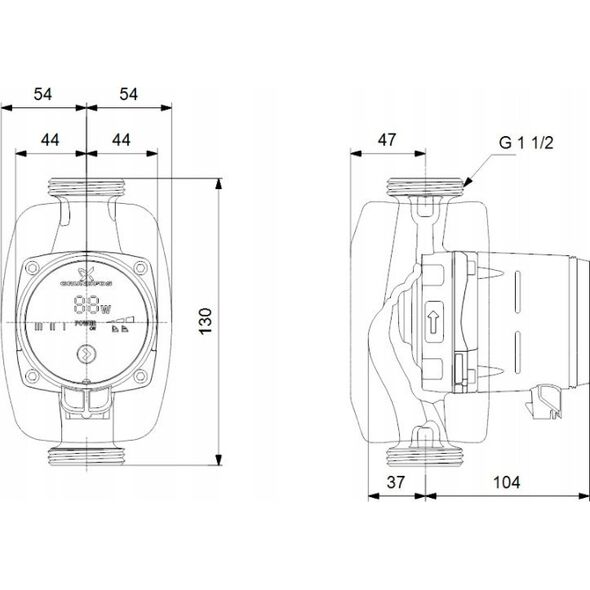 Grundfos Pompa obiegowa c.o - ALPHA1 25-40 N 130 1x230V 50Hz 6HDH