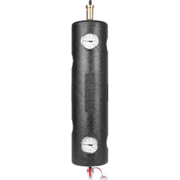 Afriso Sprzęgło hydrauliczne ocieplone BLH 801, 70 kW, 4xGW G1, 4xGW G1/2 z odpowietrznikiem automatycznym, zaworem spustowym i termometrami (S)A