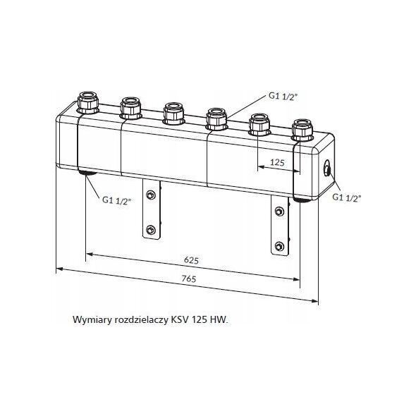 Afriso Rozdzielacz KSV 125-4 70 kW, dla 4 obiegów pompowych (S)A