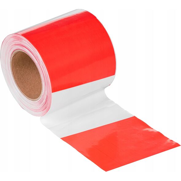 Agam Taśma ostrzegawcza biało-czerwona 8cm x 100m